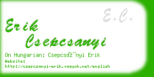 erik csepcsanyi business card